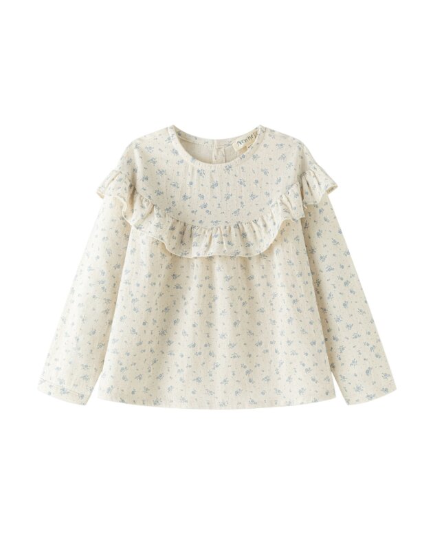 Blusa flores celestes